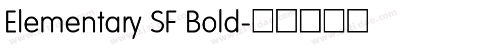 Elementary SF Bold字体转换